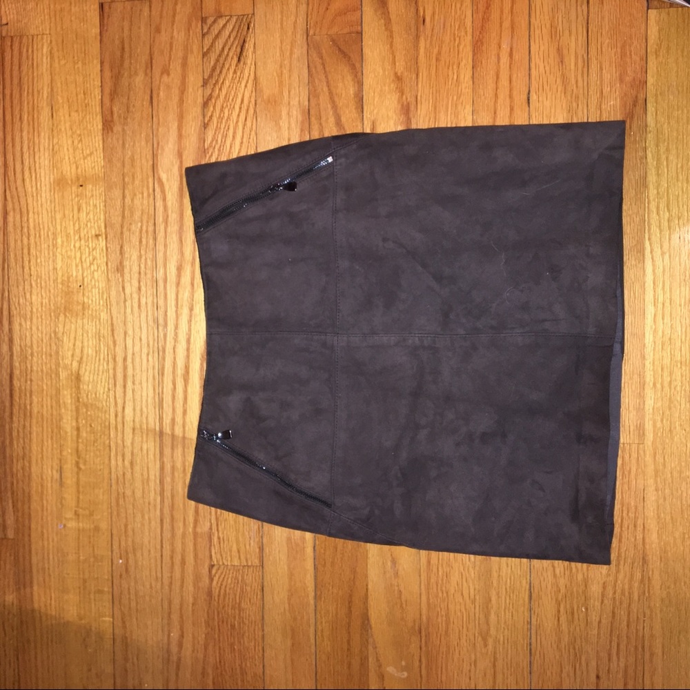 Suede skirt
